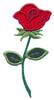 Long Stemmed Rose Applique