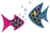 Puffy Pair of Fish Applique