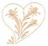 Rosebuds and Ribbons Heart (Whitework)