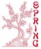 Spring Plum Flower (Redwork)