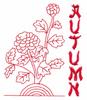Autumn Chrysanthemun (Redwork)
