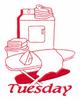 Weekly Chores Redwork (Tuesday)