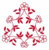 Floral Ring #3 (Redwork)