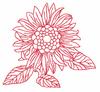 Sunflower (Redwork)