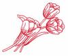 Tulips (Redwork)