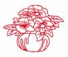 Pot of Pansies (Redwork)