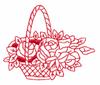 Rose Basket (Redwork)