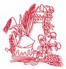 Country Canister #1 (Redwork)