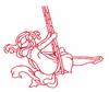 Girl on Swing (Redwork)