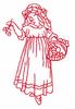 Girl with Rose Basket (Redwork)