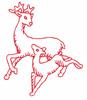 Running Deer (Redwork)