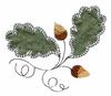 Falling Leaves with Acorns Open Edge Reverse Applique