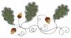 Trio Falling Leaves with Acorns Open Edge Reverse Applique