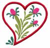 Puffy Floral Heart