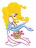 Girl with Flower Basket ( Trapunto )