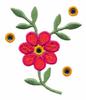 Teardrop Petalled Flower with Jewels