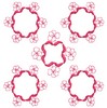 Flower Rings - Redwork (Square Hoop)