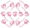 Tulip Rows - Redwork (Square Hoop)