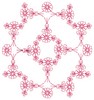 Daisy Rings - Redwork (Square Hoop)