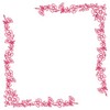 Blooming Border - Redwork (Square Hoop)