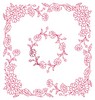 Daisy Ring - Redwork (Square Hoop)