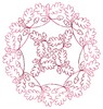 Oak Leaves - Redwork (Square Hoop)