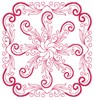 Dots and Swirls - Redwork (Square Hoop)