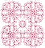 Leaf Squares - Redwork (Square Hoop)