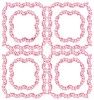 Vine Squares - Redwork (Square Hoop)