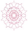 Stars - Redwork (Square Hoop)