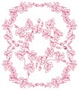 Maple Leaves - Redwork (Square Hoop)