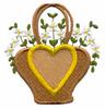 Flower Basket with Heart ( Cutwork )