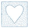 Framed Stippled Heart  ( Quilting )