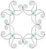 Scrolls and Swirls Outline (Square Hoop)