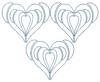 Three Petal Hearts (Square Hoop)