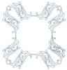 Four Corner Swirls (Square Hoop)