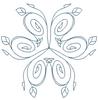 Flower Swirl with Leaves (Square Hoop)