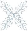 Crossed Leaves (Square Hoop)