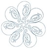 Floral Twist (Square Hoop)