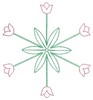 Floral Star Burst (Square Hoop)