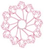 Rose Ring -Redwork (Square Hoop)