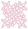 Flower Outlines -Redwork (Square Hoop)