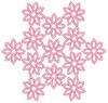 Large Daisies -Redwork (Square Hoop)