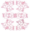 Pansies -Redwork (Square Hoop)