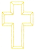 Block cross outline - largest