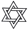 Intertwined Star of David - larger outli