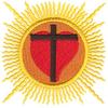Cross on Heart with Sun