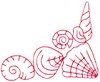 Sea Shell Corner 1 (Redwork)