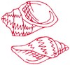 Sea Shells (Redwork)