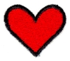 Small filled heart